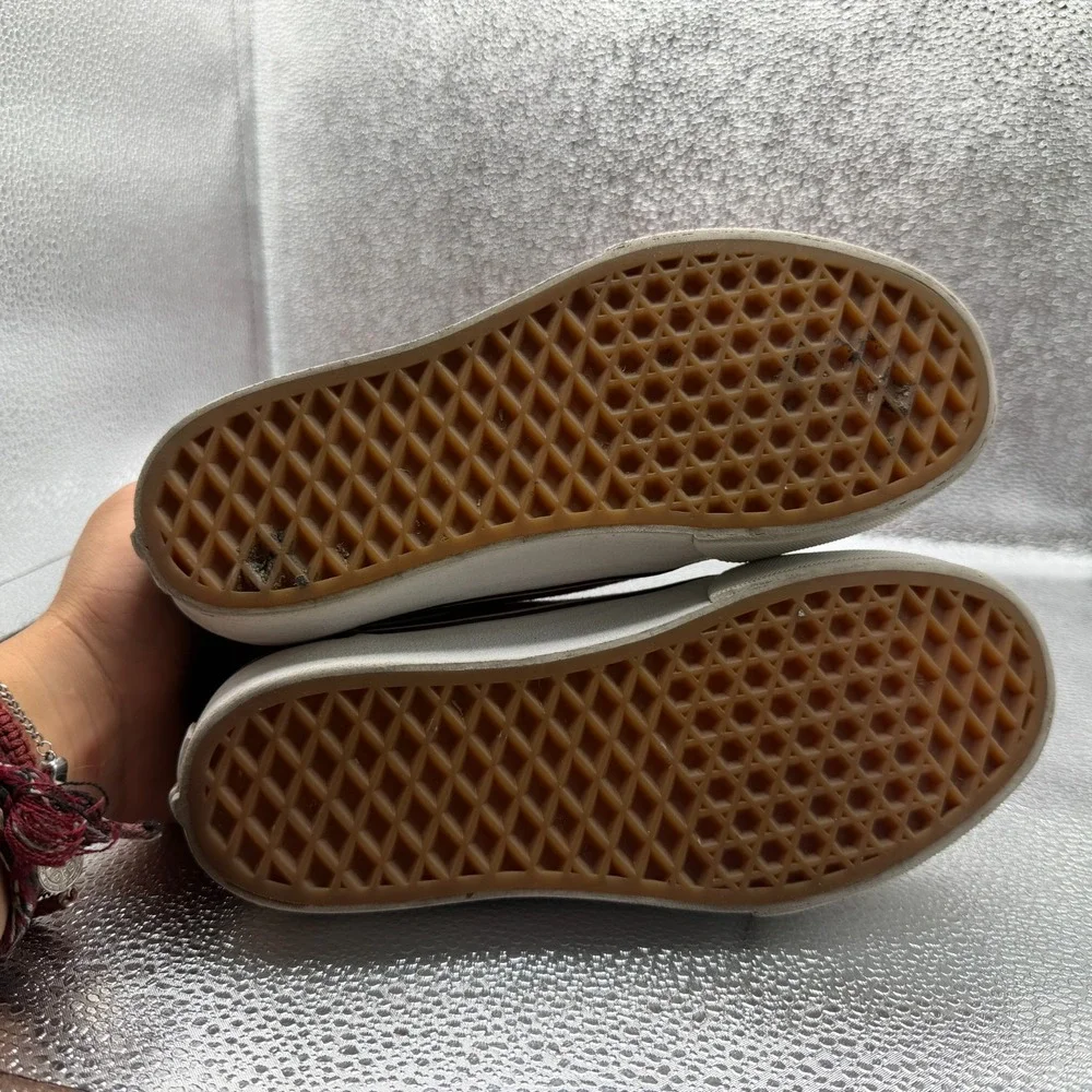 Size 7 Vans Ward Platform Plaid Mix Port Burgundy Suede Womens Sneakers 721356